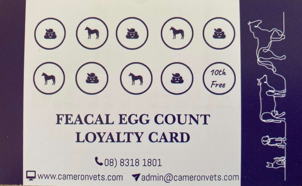 Faecal egg count loyalty card